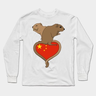 Gerbil China (light) Long Sleeve T-Shirt